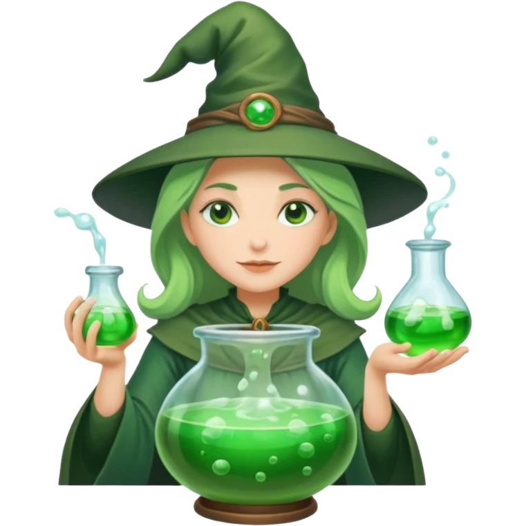 green witch cooking potion emoji