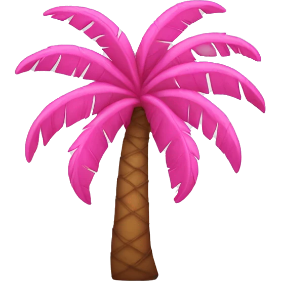 Pink palm tree emoji
