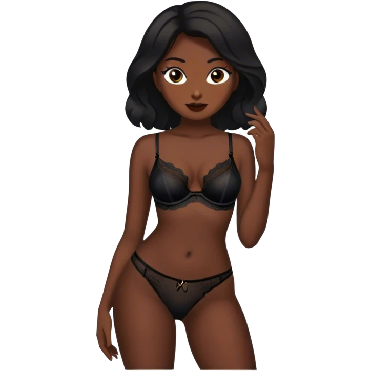 Black lingerie  emoji