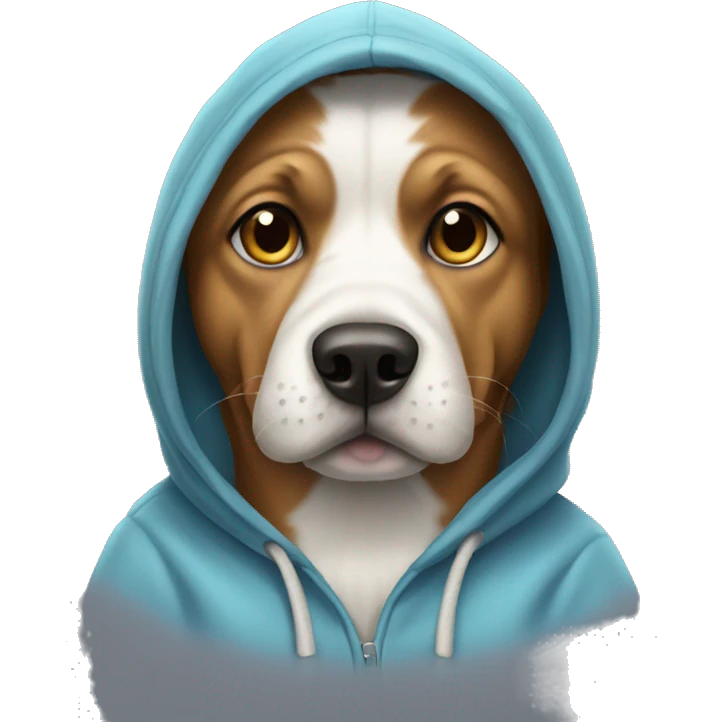 dog wearing hoodie emoji