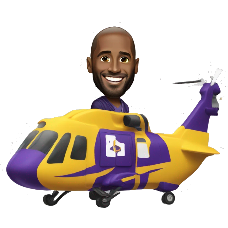 Kobe Bryant on helicopter emoji