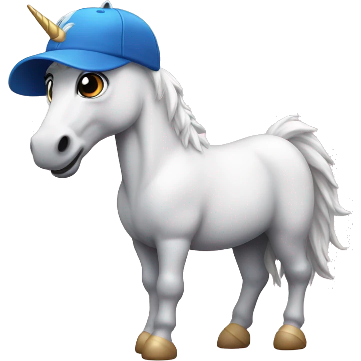 unicorn with baseball hat emoji