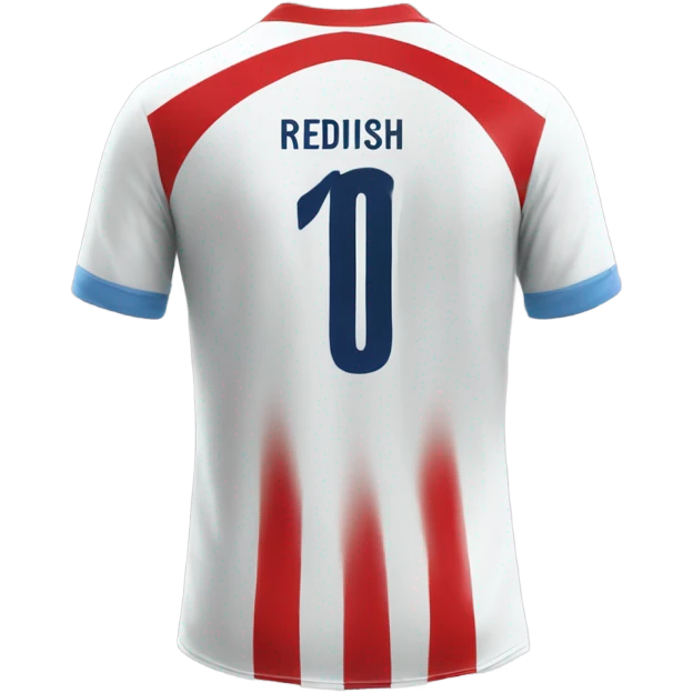 Back of Lionel Messi Jersey with number 10 and name "Reddish" emoji