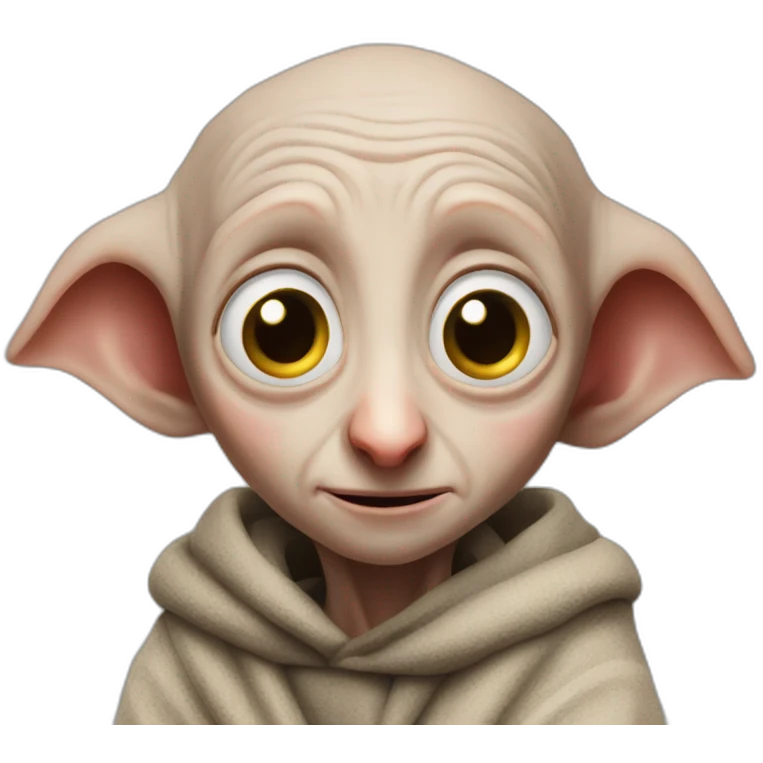 dobby a heart with his hands emoji