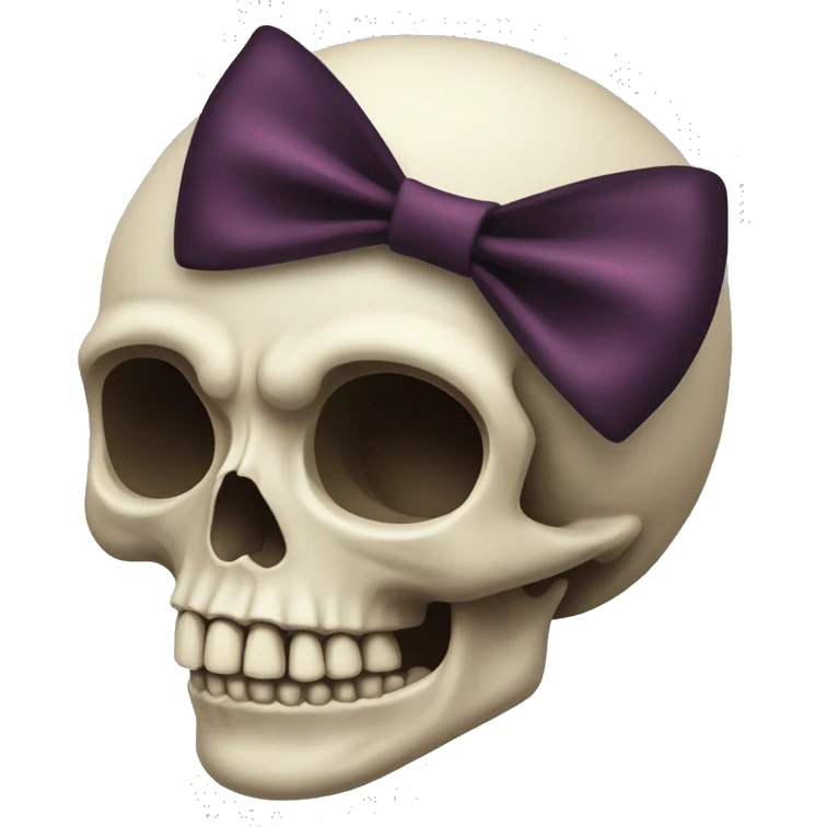 Skull with bow  emoji