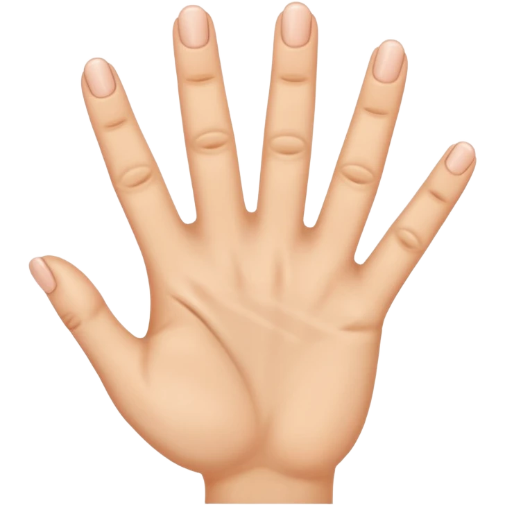 Une main avec 5 doigts et les deux doigts du milieu sont les seuls à ne pas être recourbés emoji