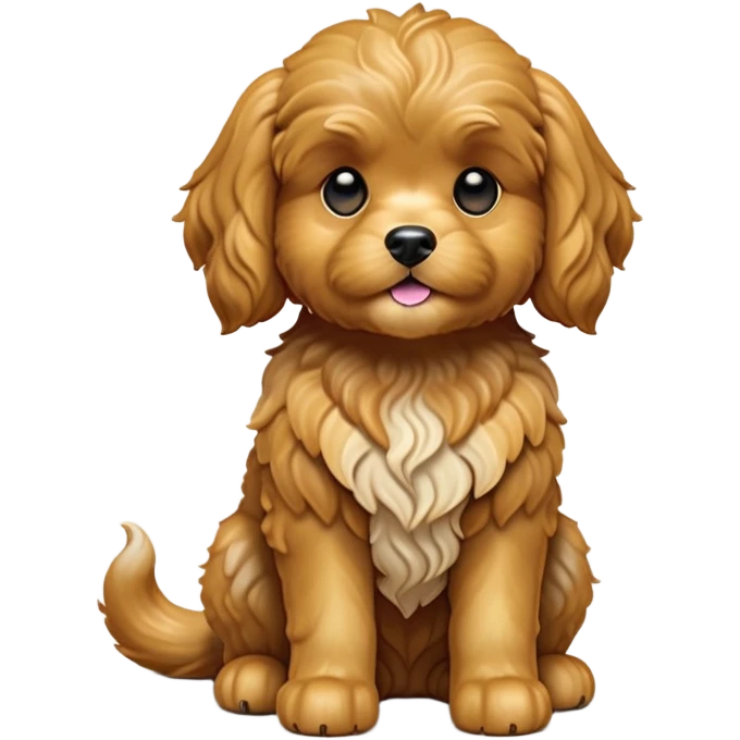 cinematic-[cavoodle dog]-realistic-full-body-sitting-emoji,-tail-resting-loosely-beside-its-paws,-head-tilted-dramatically,-wavy-[solid golden]-fur,-simplified-yet-realistic-focused-features,-highly-detailed,-glowing-with-an-almost-sarcastic-glow emoji