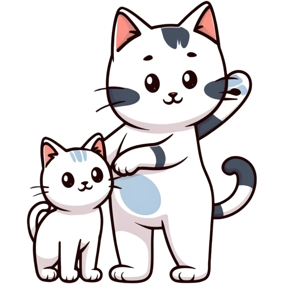Ich mit Katze  emoji