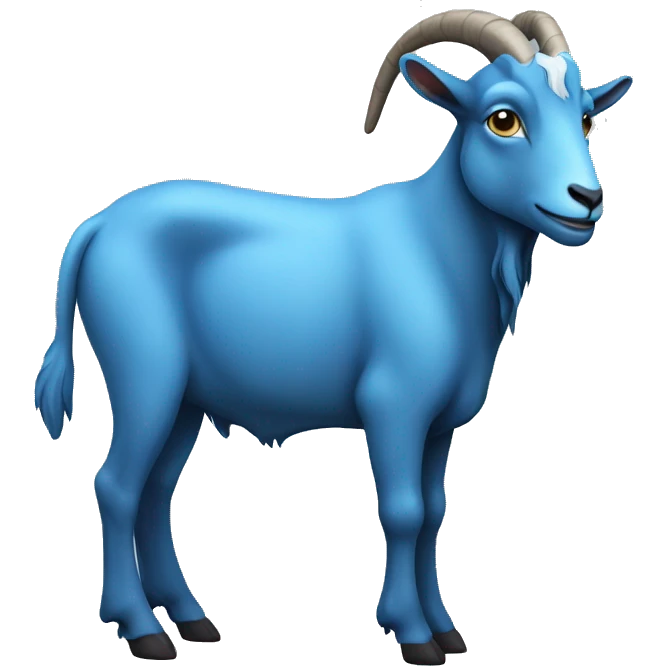 Blue goat whole body emoji
