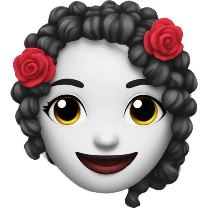 flamenco dancer smiley face type woth castagnettes emoji