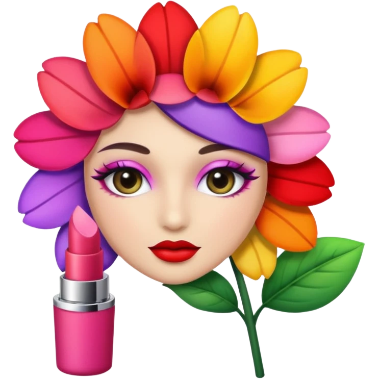 Flower knows makeup stuff emoji