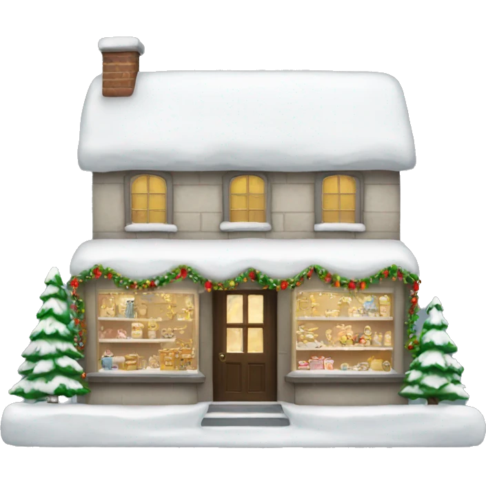 white Christmas shop emoji