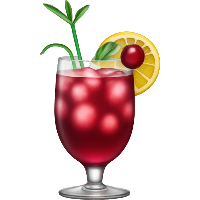 Cranberry cocktail emoji