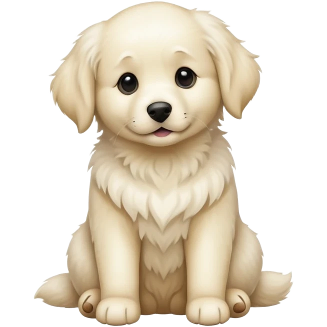 White retriever sitting emoji