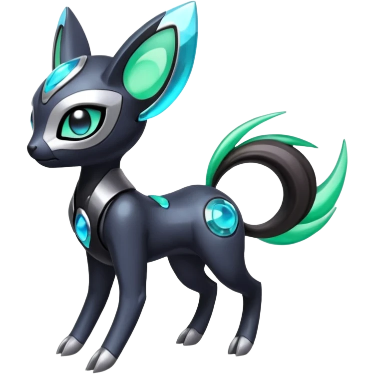 Futuristic Meloetta-Vernid-Fionbri-Protogen-Pokémon-Digimon-Fakémon-fusion-hybrid-creature emoji