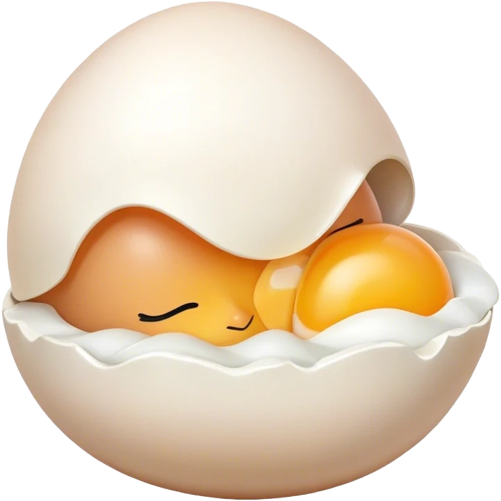 An egg taking a nap  emoji