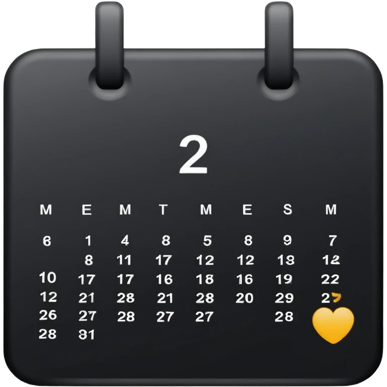 black calendar without numbers emoji