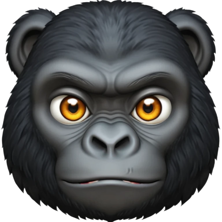 black gorilla face emoji