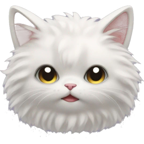 fluffy cute kitty emoji