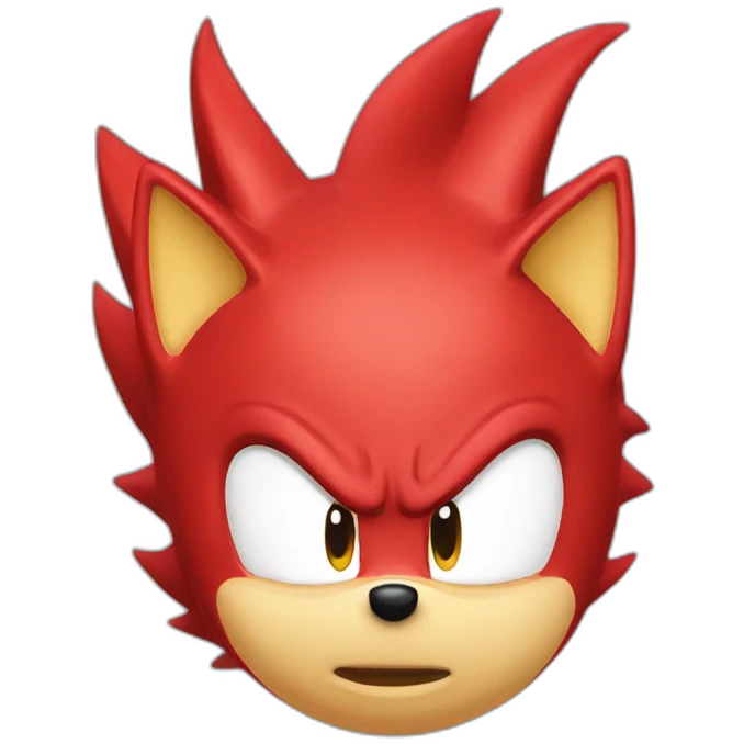 Red sonic emoji