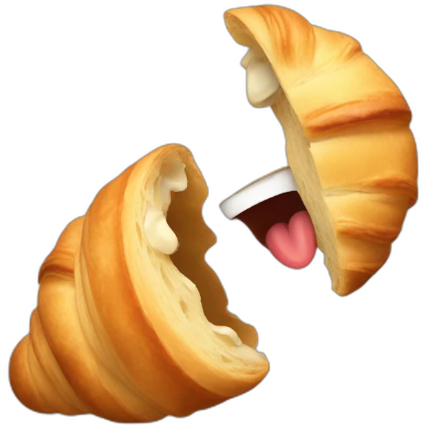 Angry croissant emoji
