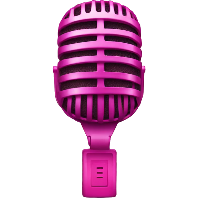 Pink microphone emoji