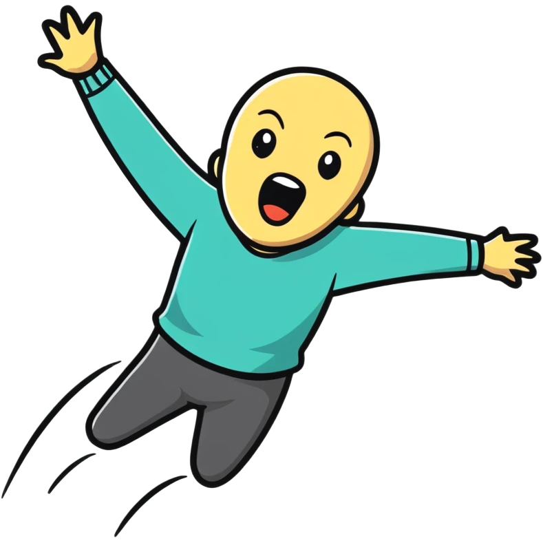 person with head thrown back, screaming with excitement, pure joy, expressive face emoji