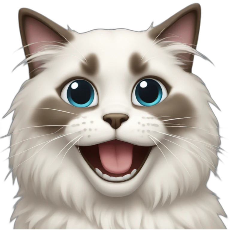 ragdoll cat laughing and crying emoji