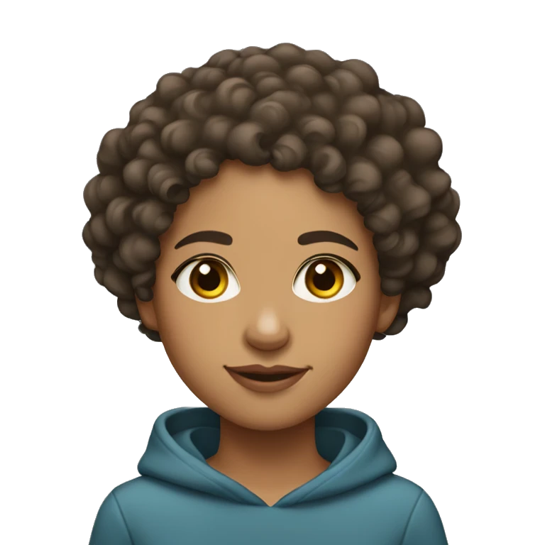 lightskin curly haired girl emoji