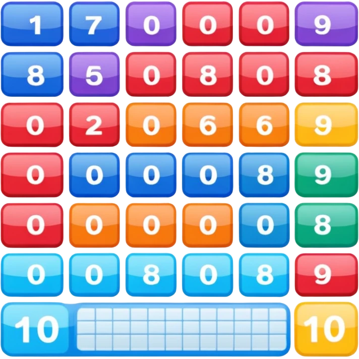 Create 1 blank lottery coupon, clean and colorful, with different header colors and simple grid sections. No numbers, no text emoji