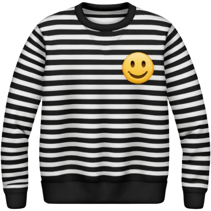black and white stripes pullover emoji