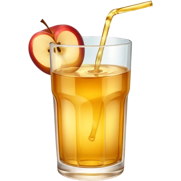 Apple juice in large glass emoji