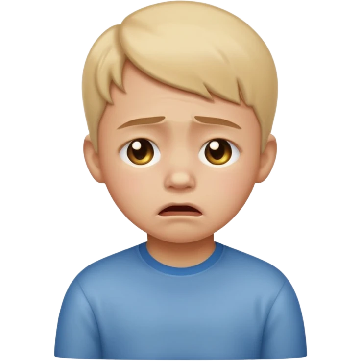 sad child crying, apple style emoji emoji