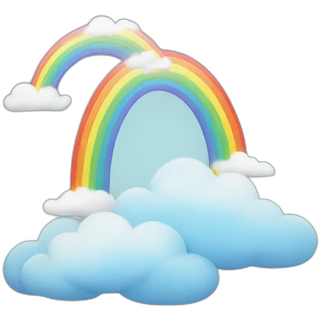 Rainbow with clouds emoji