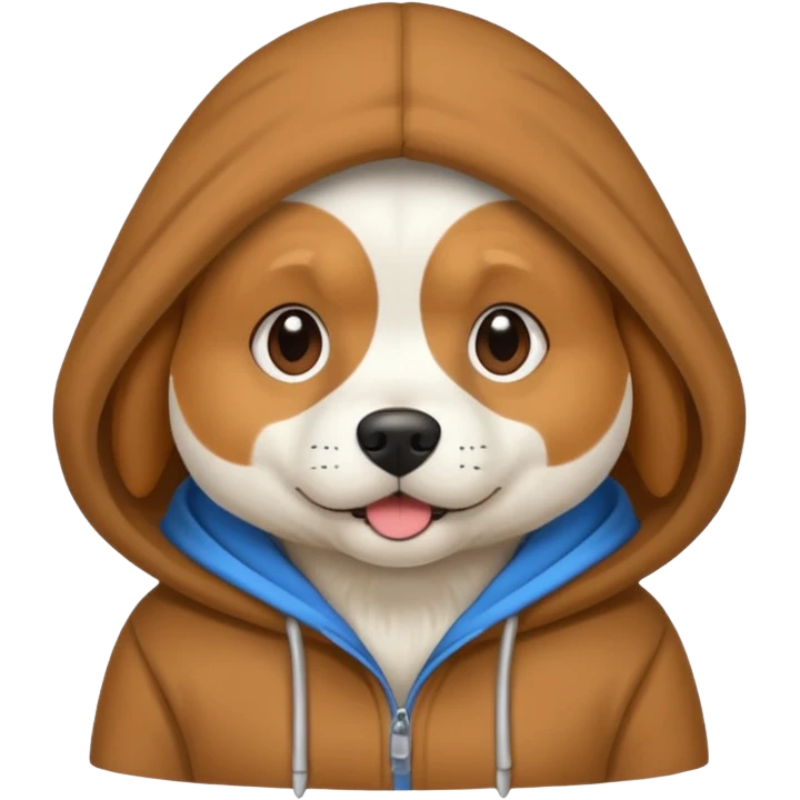 Dog wearing a hoodie emoji