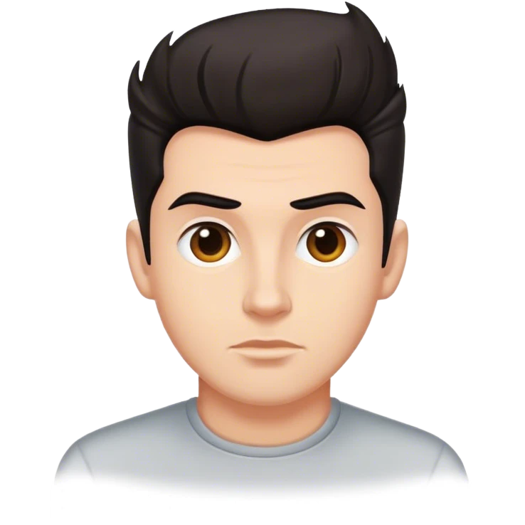 dark hair quiff man emoji