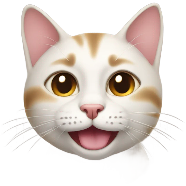 Cat with tongue out blushing with eyes closed emoji