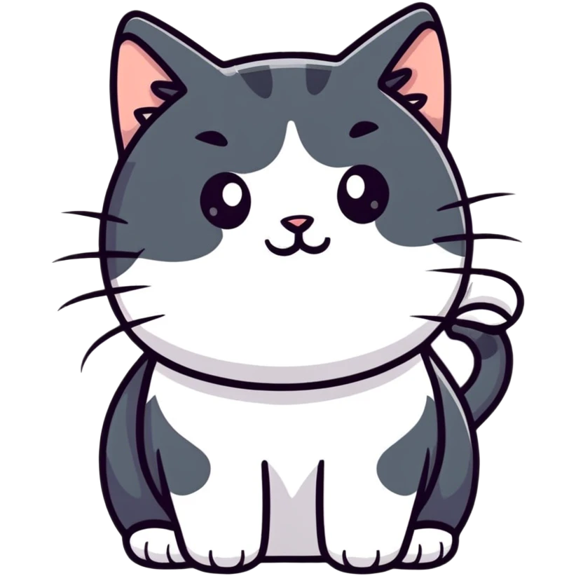 Cat with “I wub you” text emoji
