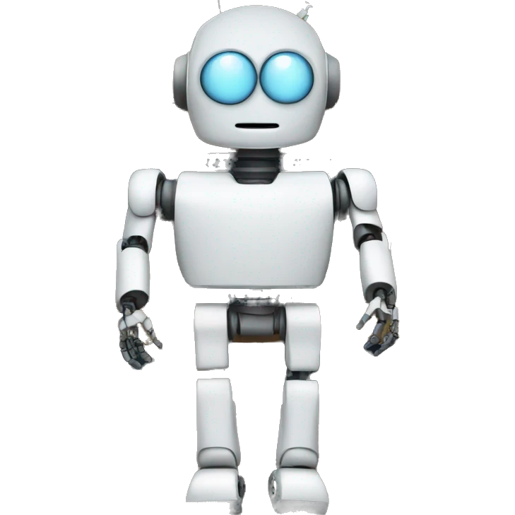 Robot on book shelves emoji