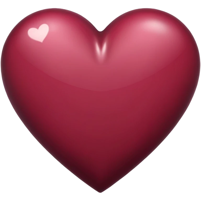 A burgundy heart emoji