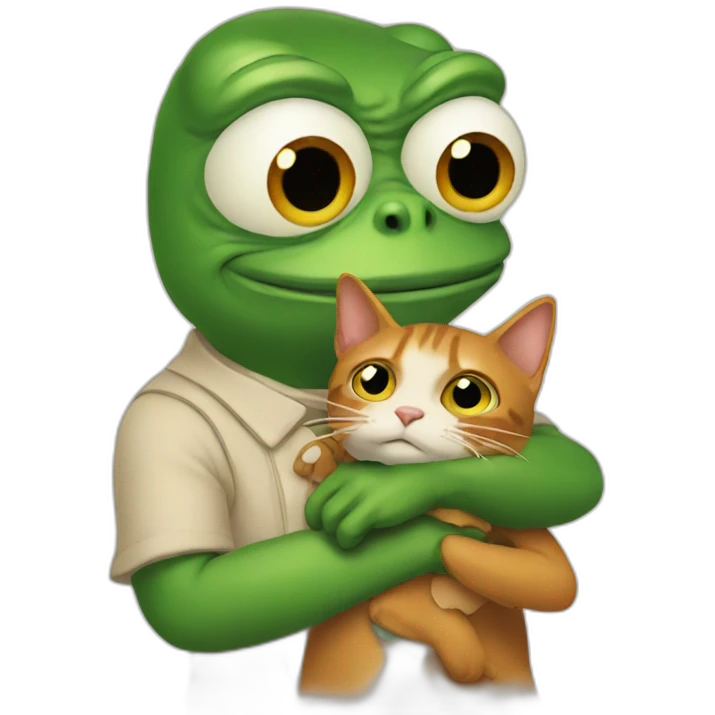 Pepe holding cat emoji