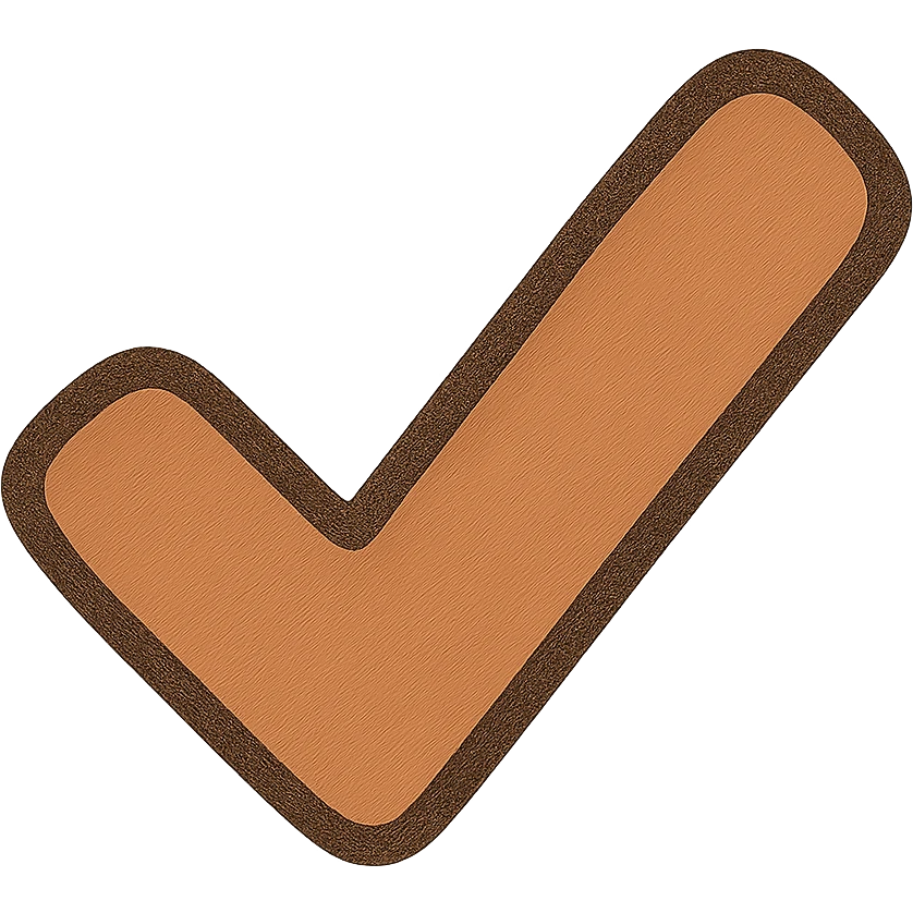 checkmark icon, minimalistic, clear shape emoji