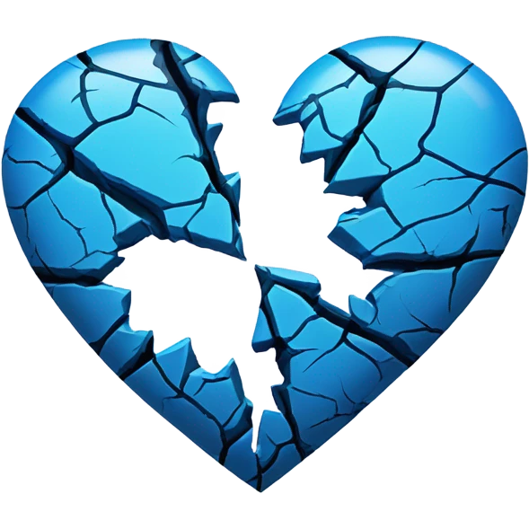Corazon azul roto emoji