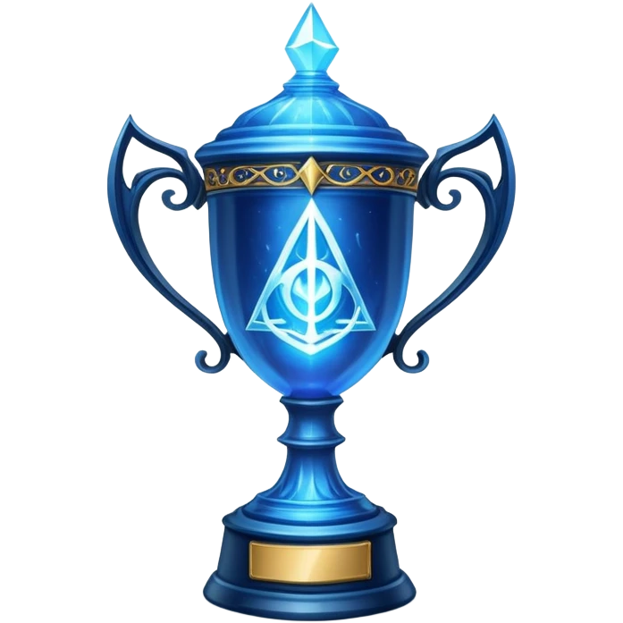 Harry Potter Triwizard Cup trophy blue glowing magical emoji