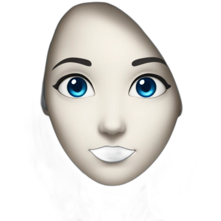 Blue cortana with lines emoji