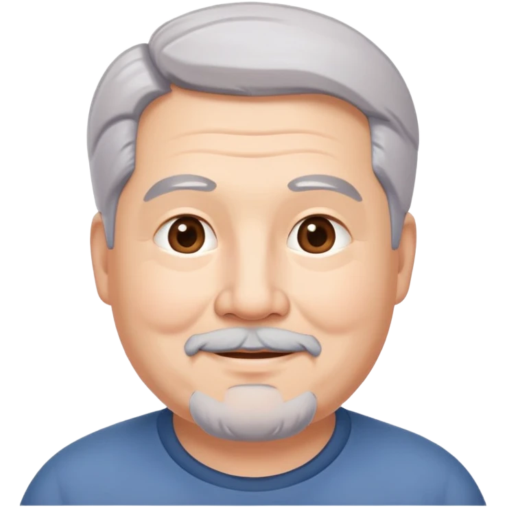 "- Nam
- 50 tuổi
- Da trắng, có nếp nhăn
- Tóc xám
- Cười mỉm, mặt mũm mĩm, râu quai nón
" emoji