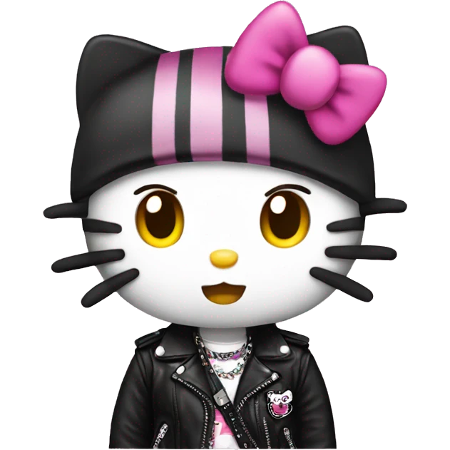 Hello kitty but punk  emoji