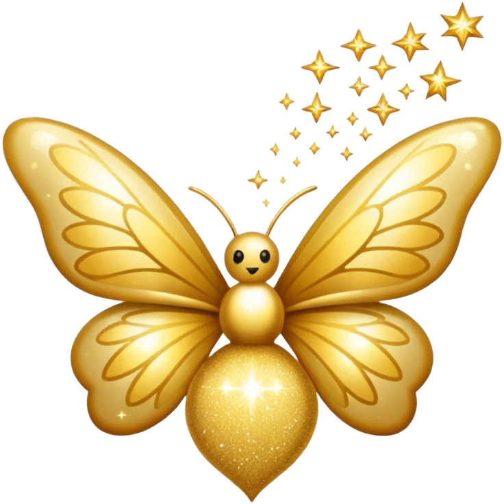 gold fairy dust and sparkled  emoji