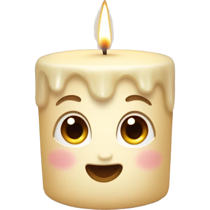 cute vanilla candle emoji