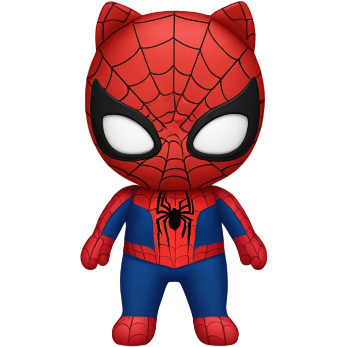 hello kitty dressed as spider-man  emoji
